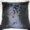Black flock taffeta bed cover