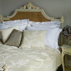 Sibona Paris embroidered cotton cushion